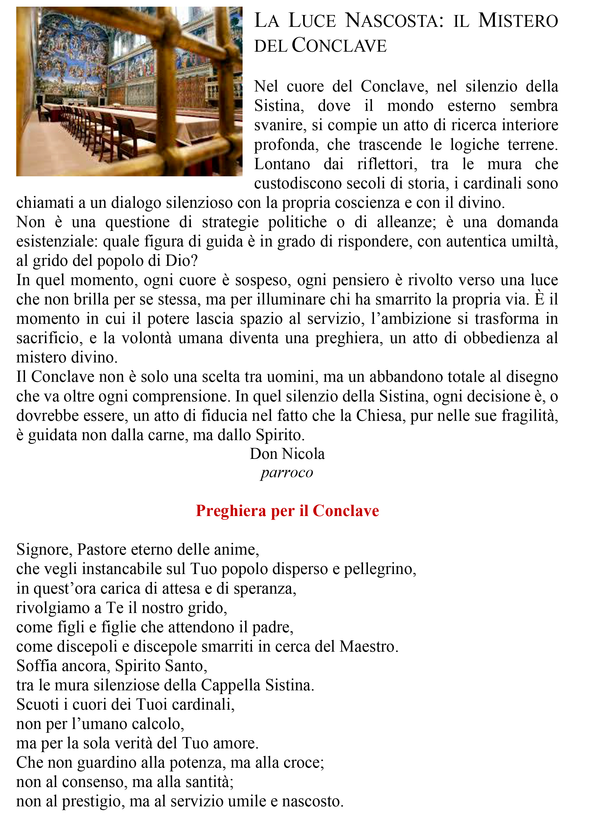 la voce del parroco